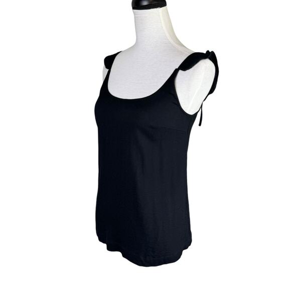 Just Female Life Top Black Ruffle Strappy Girly Flirty Lightweight Tank Top - Picture 3 of 12